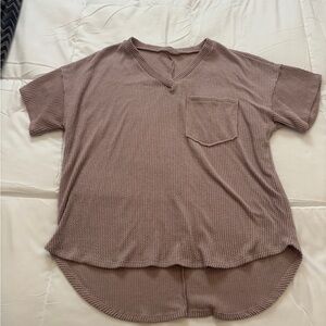 Altar'd State Dusty Rose V-Neck Tee